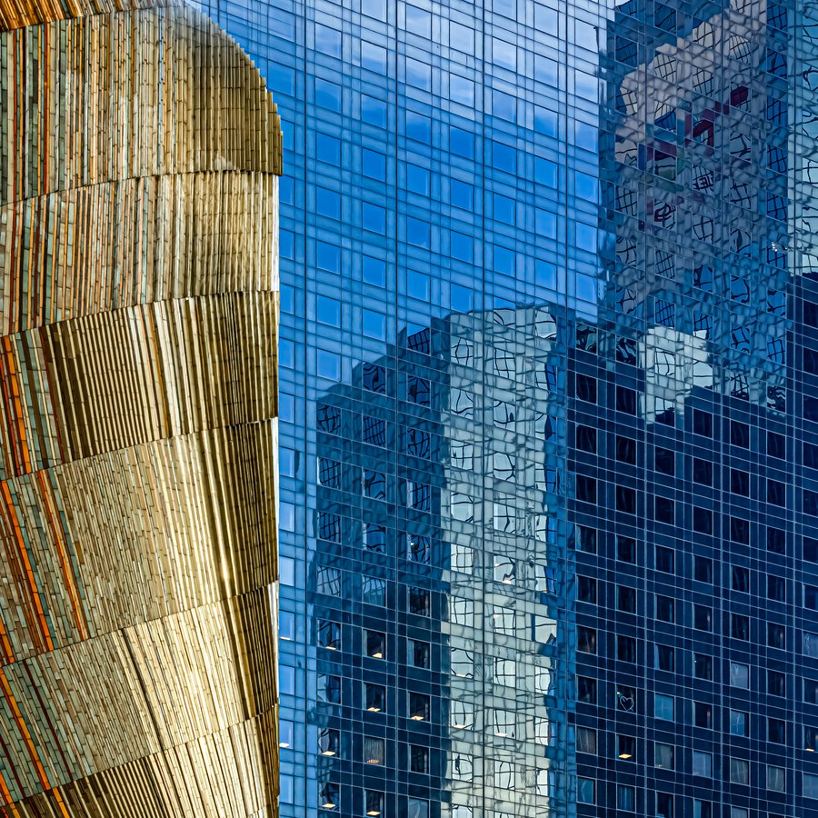 La Défense, reflets verticaux - photographie 5 par Michel Pachot