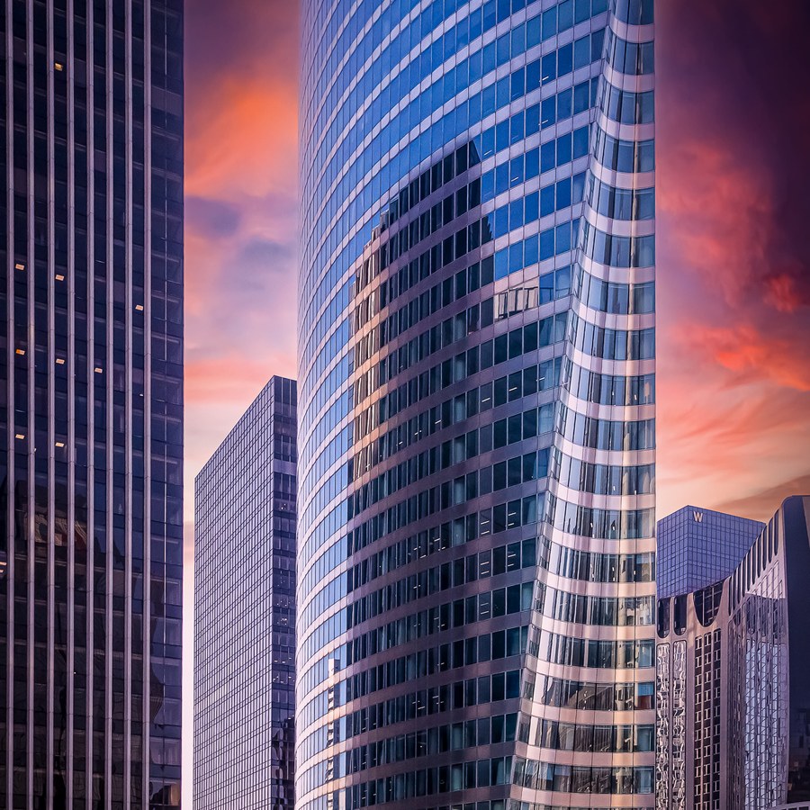 La Défense, reflets verticaux - photographie 10 par Michel Pachot